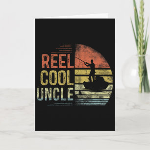 Mooie Oom Vissen Cadeaus Oom Verjaardag Retro Kaart