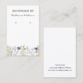 Mooie Oorbellen Display  | Wildflower Bloem Visitekaartje (Voorkant / Achterkant)