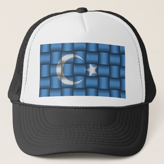 Mooie Oost-Turkestan vlag Trucker Pet (Voorkant)