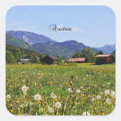 Mooie Oostenrijk Vierkante Sticker (Voorkant)