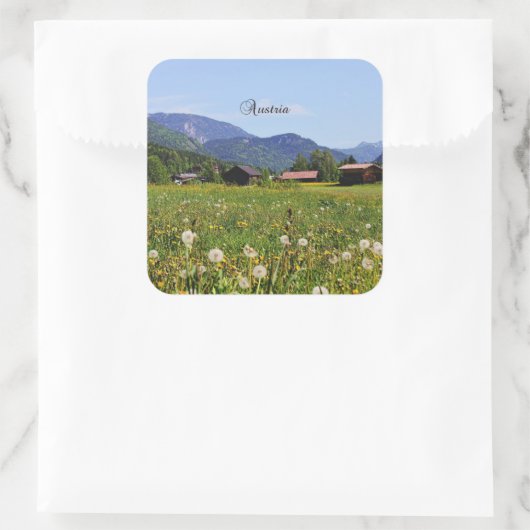 Mooie Oostenrijk Vierkante Sticker (Tas)