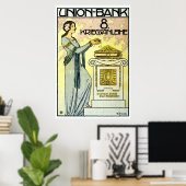 Mooie Oostenrijkse Jugendstil Art Nouveau Poster (Thuiskantoor)