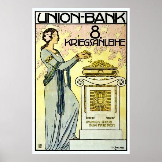 Mooie Oostenrijkse Jugendstil Art Nouveau Poster (Voorkant)