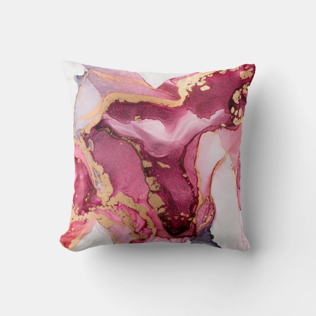 Mooie oosterse achtergrond. Fluid art, alcohol Kussen (Voorkant)
