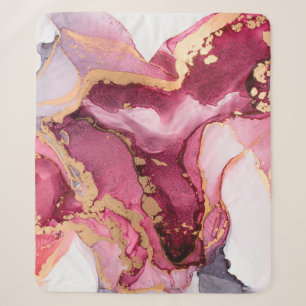 Mooie oosterse achtergrond. Fluid art, alcohol Sherpa Deken