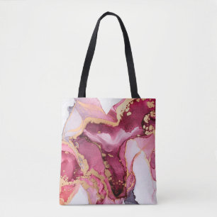 Mooie oosterse achtergrond. Fluid art, alcohol Tote Bag