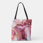 Mooie oosterse achtergrond. Fluid art, alcohol Tote Bag (Achterkant)