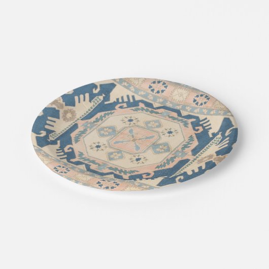 Mooie Oosterse Antiek Kilim Rug Papieren Bordje (Gekanteld)