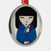 Mooie oosterse Chinese Japanse dollar Metalen Ornament (Rechts)