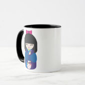 Mooie oosterse Chinese Japanse dollar Mok (Voorkant links)