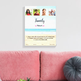 Mooie op maat gemaakte gezinsfoto canvas afdruk