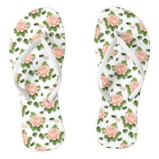 Mooie op maat gemaakte perzikbloesem teenslippers