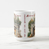 Mooie open haard kerstkaarsen Holly Krans Koffiemok (Center)