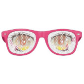 Mooie open ogen retro zonnebril (Voorkant)