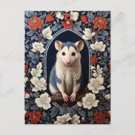 Mooie Opossum door William Morris geïnspireerde bl Briefkaart