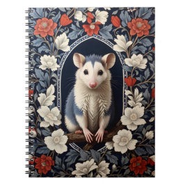 Mooie Opossum door William Morris geïnspireerde bl Notitieboek