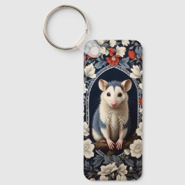 Mooie Opossum door William Morris geïnspireerde bl Sleutelhanger