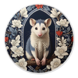Mooie Opossum William Morris geïnspireerde bloemen Keramische Knop