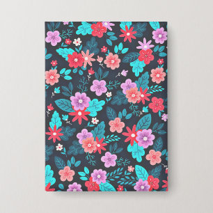 Mooie opstelling Ditsy Bloemenpatroon-56576 Button