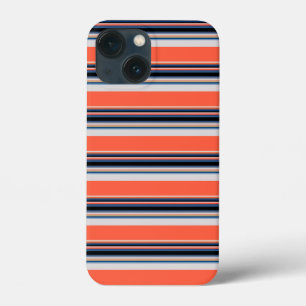 Mooie oranje blauwe strepen Case-Mate iPhone case