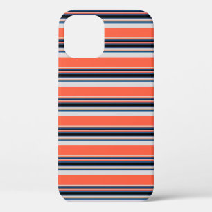 Mooie oranje blauwe strepen Case-Mate iPhone case