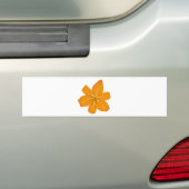 Mooie oranje bloem bumpersticker (Op auto)