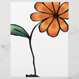 Mooie Oranje Bloem Flyer