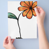 Mooie Oranje Bloem Flyer (Hand)