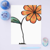 Mooie Oranje Bloem Flyer (Enkel)