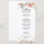 Mooie Oranje Bloemen Menu (Voorkant / Achterkant)
