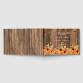 Mooie Oranje Bloemen op Hout - Guestbook Gastenboek (Volledig)