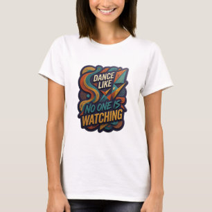 Mooie Oranje DANS ALSOF NIEMAND TOEKIJKT T-shirt