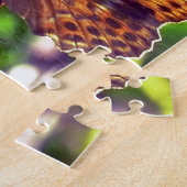 Mooie Oranje en zwarte vlinder Legpuzzel (Zijkant)