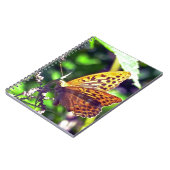 Mooie Oranje en zwarte vlinder Notitieboek (Linkerzijde)