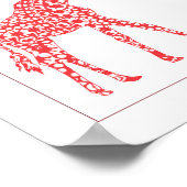 Mooie Oranje Giraffe Baby Kamer Muur Kunst Decorat Poster (Hoek)