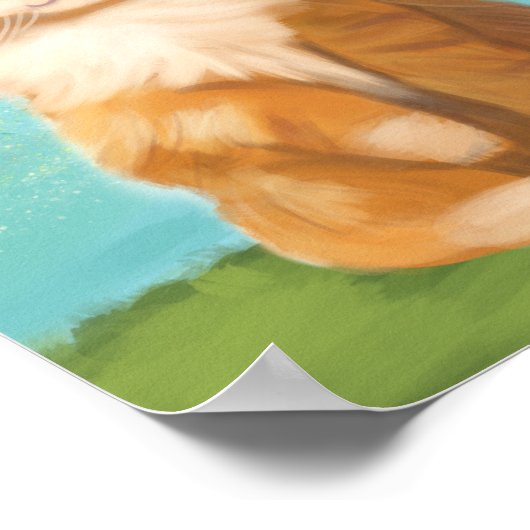 Mooie Oranje Kat Baby- en Kinderkamer Decoratie (Hoek)