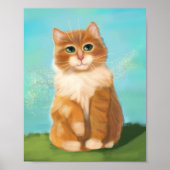 Mooie Oranje Kat Baby- en Kinderkamer Decoratie (Voorkant)