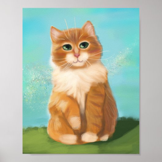 Mooie Oranje Kat Baby- en Kinderkamer Decoratie (Voorkant)