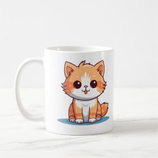 Mooie oranje kat mok – Aardige kat koffiekop