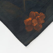 Mooie Oranje kitten met wilde bloemen Fleece Deken (Hoek)