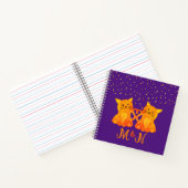 Mooie Oranje Kittens Speelse Initialen Monogram Notitieboek (Binnen)