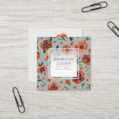 Mooie Oranje klaprozen  Vierkante Visitekaartje