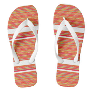Mooie oranje kleurrijke strepen teenslippers