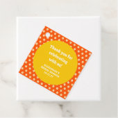 Mooie Oranje Madeliefjes Bruidsfeest Aangepaste Da Bedankjes Labels (In situ)