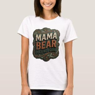 Mooie Oranje MAMA BEER TREKT ER ZICH NIKS VAN AAN T-shirt