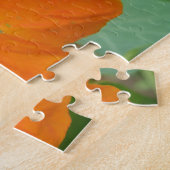 Mooie Oranje Oostindische Kers Bloem Puzzel (Zijkant)