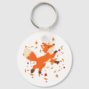 Mooie Oranje Origami Vos Acryl Sleutelhanger