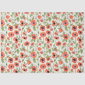 Mooie Oranje papaver Tissuepapier (Voorkant)