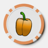 Mooie oranje paprika poker chips (Achterkant)