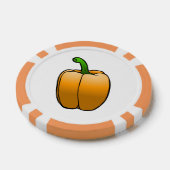 Mooie oranje paprika poker chips (Enkel)